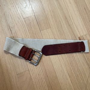 Leather belt brown